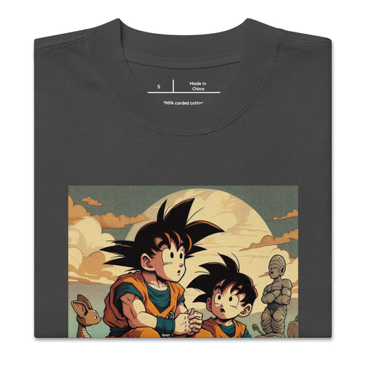 streetwear clothing t-shirt with goku and gohan on the front